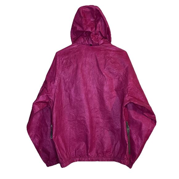 Frogg Toggs Hooded Rain Jacket Pink Zip Pockets Drawstring Hem Size Medium - Picture 2 of 6